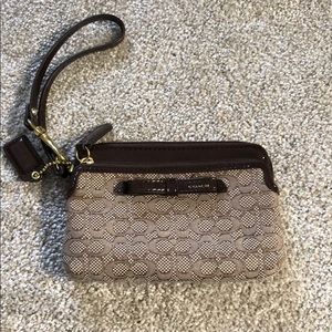 Brown Coach Wristlet